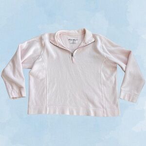 Eddie Bauer Light Pink Quarter-Zip Pullover
